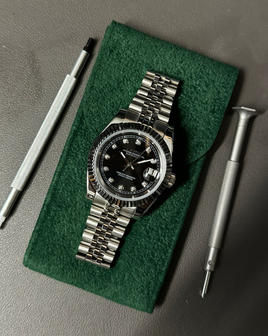 Datejust: Stainless Steel Black Dial Gem Markers w/ Jubilee Bracelet