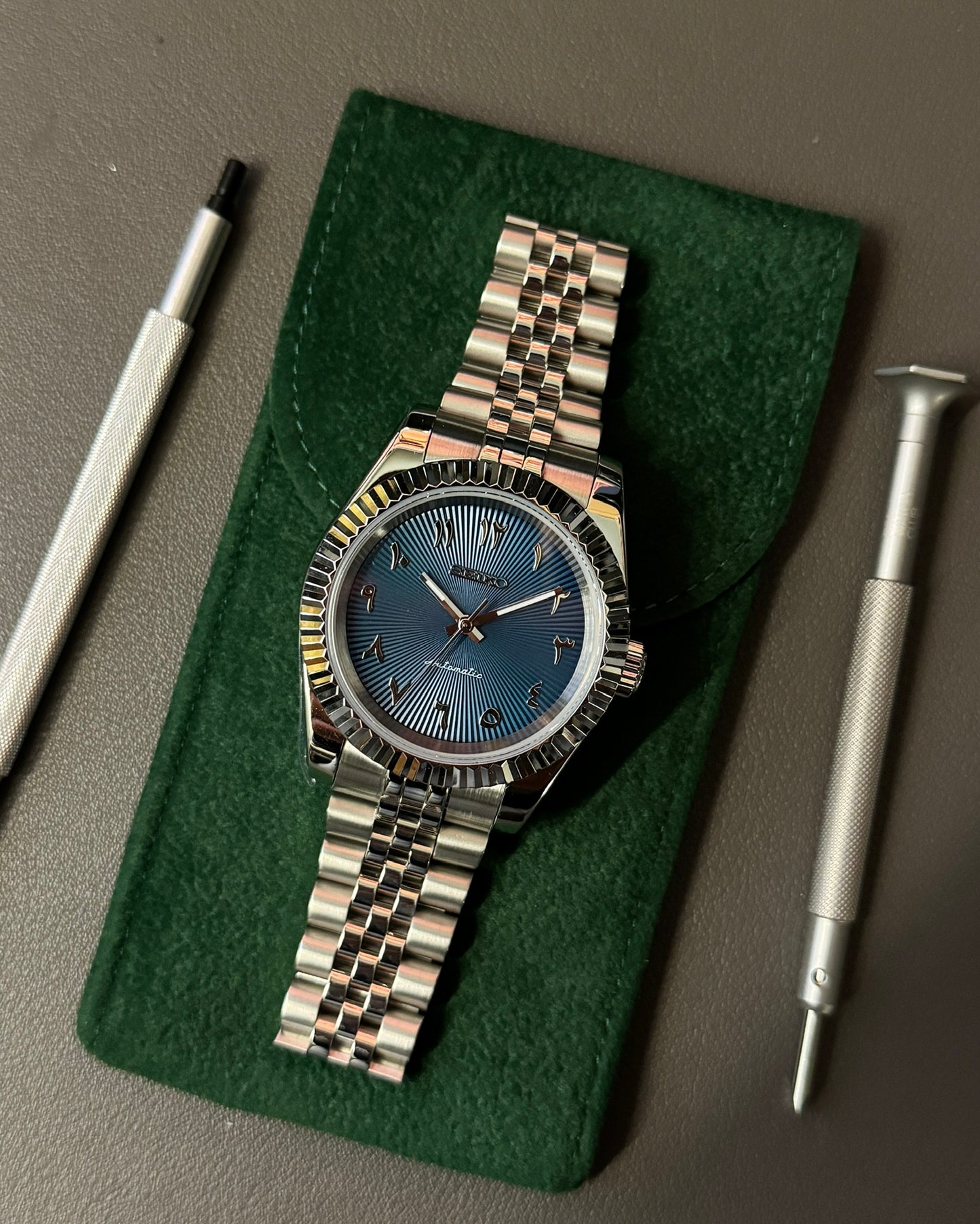 Datejust: Stainless Steel Blue Dial Arabic Markers w/ Jubilee Bracelet