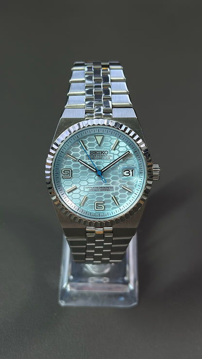 Land-Dweller: Stainless Steel Ice Blue Dial