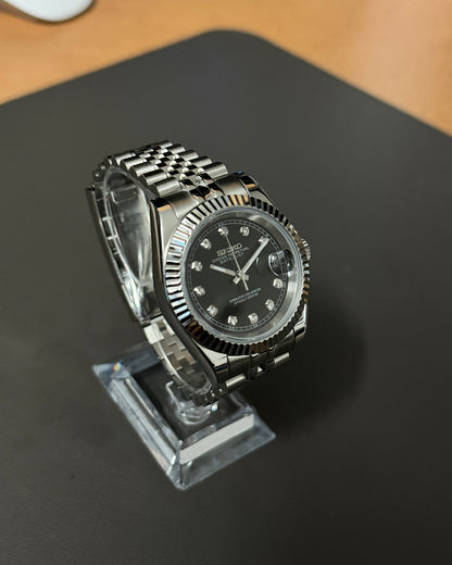 Datejust: Stainless Steel Black Dial Gem Markers w/ Jubilee Bracelet