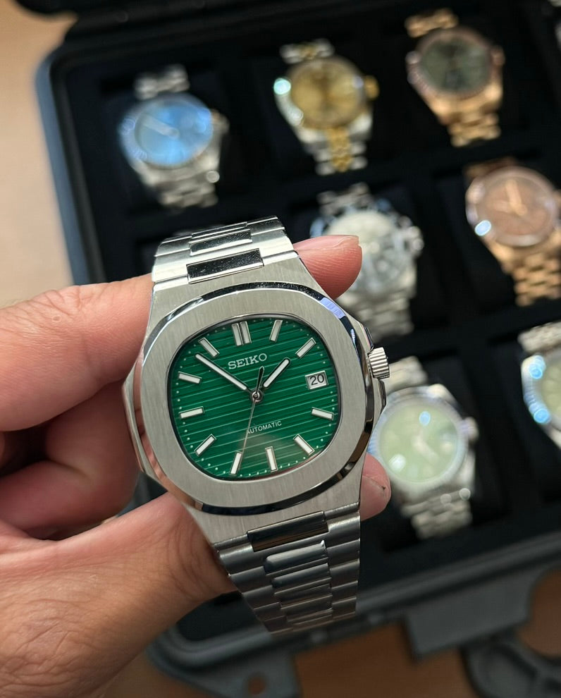 Seiko Mod Seikonaut: Stainless Steel Green Dial