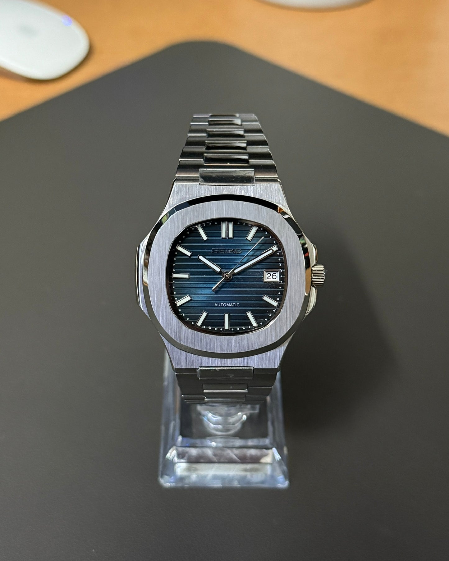 Seiknaut: Stainless Steel Blue Dial