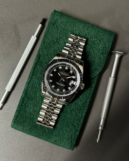Datejust: Stainless Steel Black Dial Gem Markers w/ Jubilee Bracelet