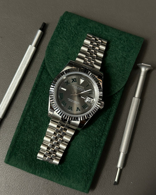 Seiko Mod Datejust: Stainless Steel Wimbledon Dial w/ jubilee Bracelet