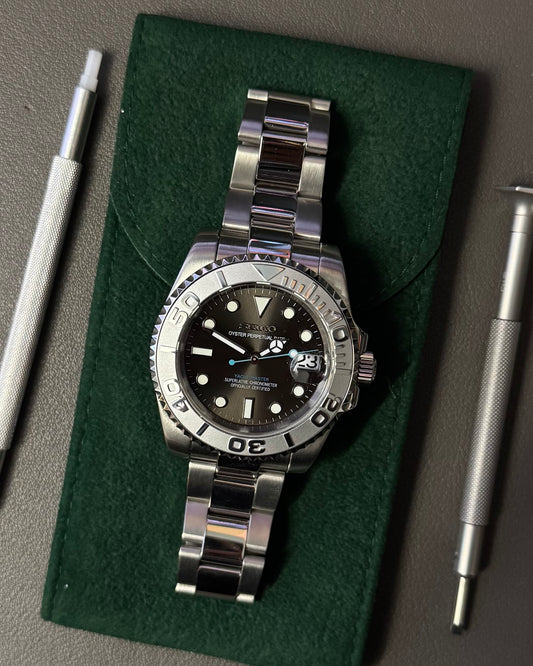 Seiko Mod Yatchmaster: Stainless Steel Grey Dial