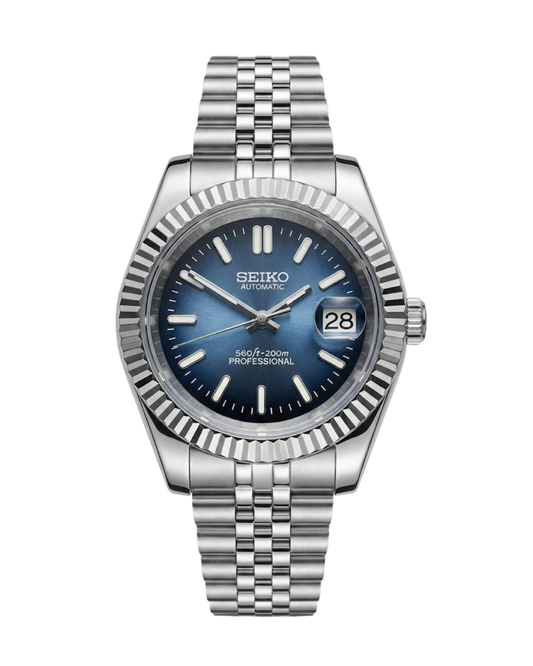 Datejust: Stainless Steel Gradient Blue Dial Stick Markers w/ Jubilee Bracelet